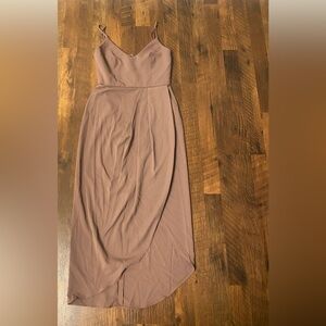 Lulu's Reinette Dusty Rose Midi Dress-size XXS